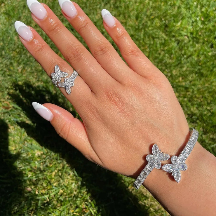 Butterfly Baguette Ring