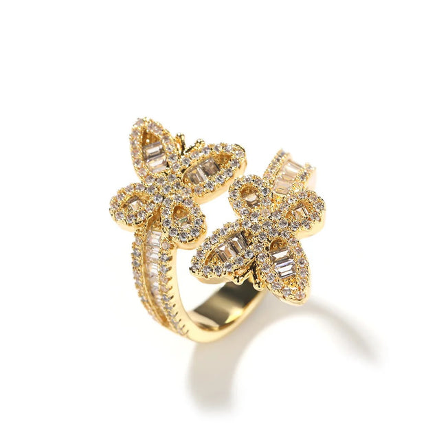 Butterfly Baguette Ring