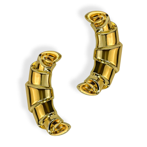 Exaggerated Crossiant Earrings