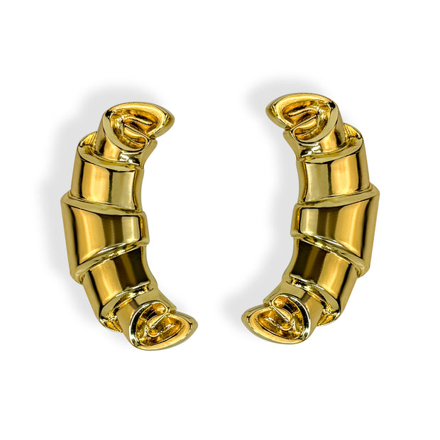 Exaggerated Crossiant Earrings