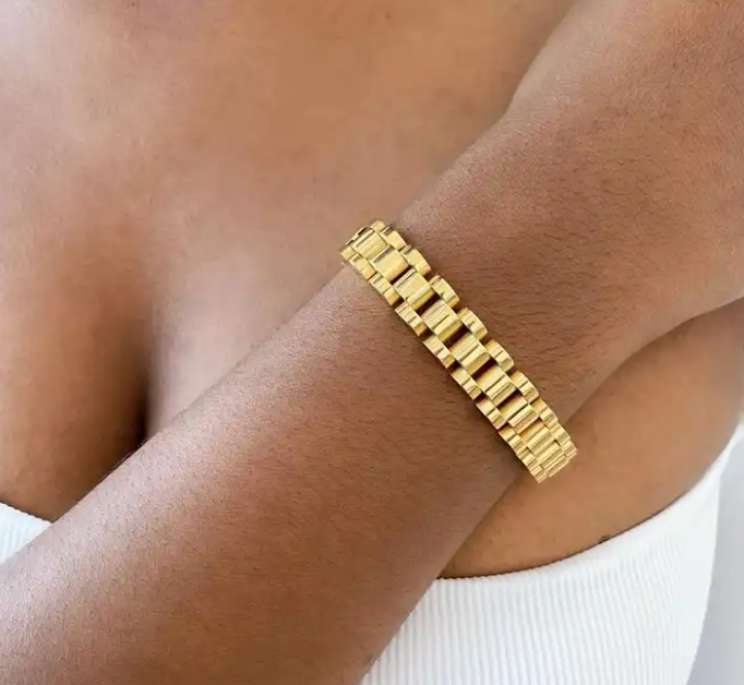 Double Link Bracelet- Gold