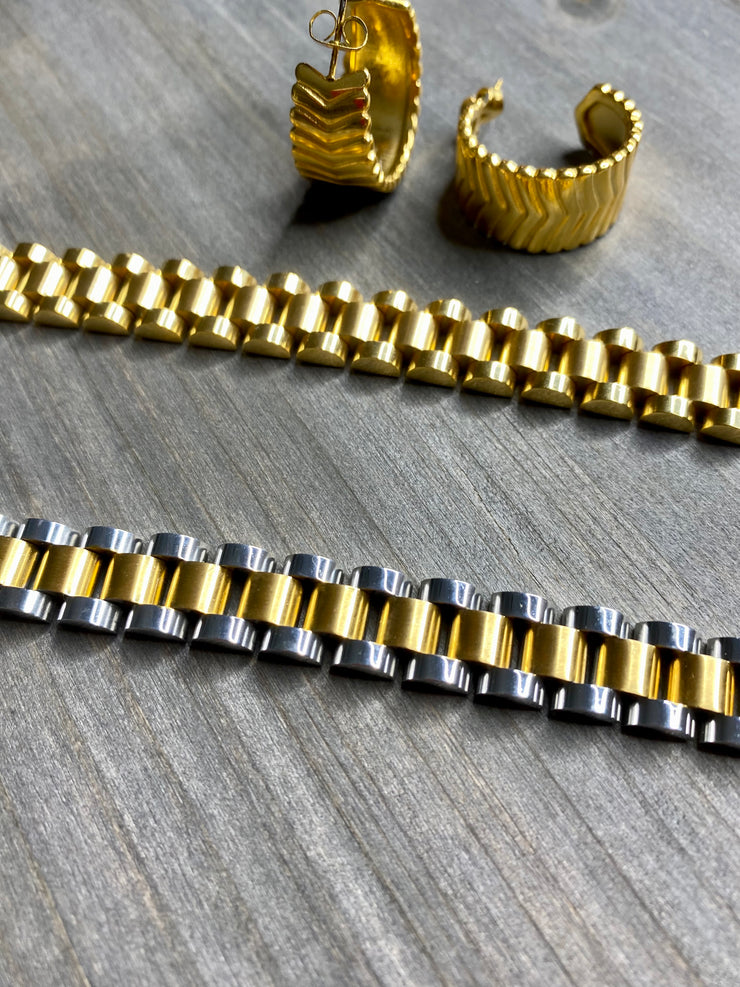 Double Link Bracelet- 2Tone